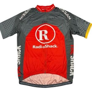 Radio Shack Bontrager Trek Livestrong Bike Cycling Jersey Shirt Size XL Red Y2K